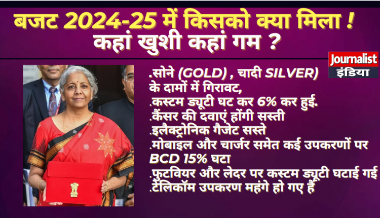 Gold, silver prices fall, custom duty reduced to 6% Budget 2024