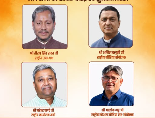 BJP New Team: बीजेपी की नई टीम में उत्तराखंड का दबदबा